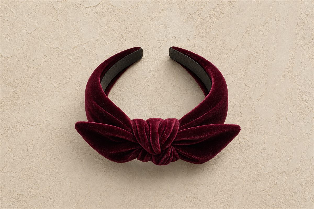 Bandeau Cheveux Noué Velours
