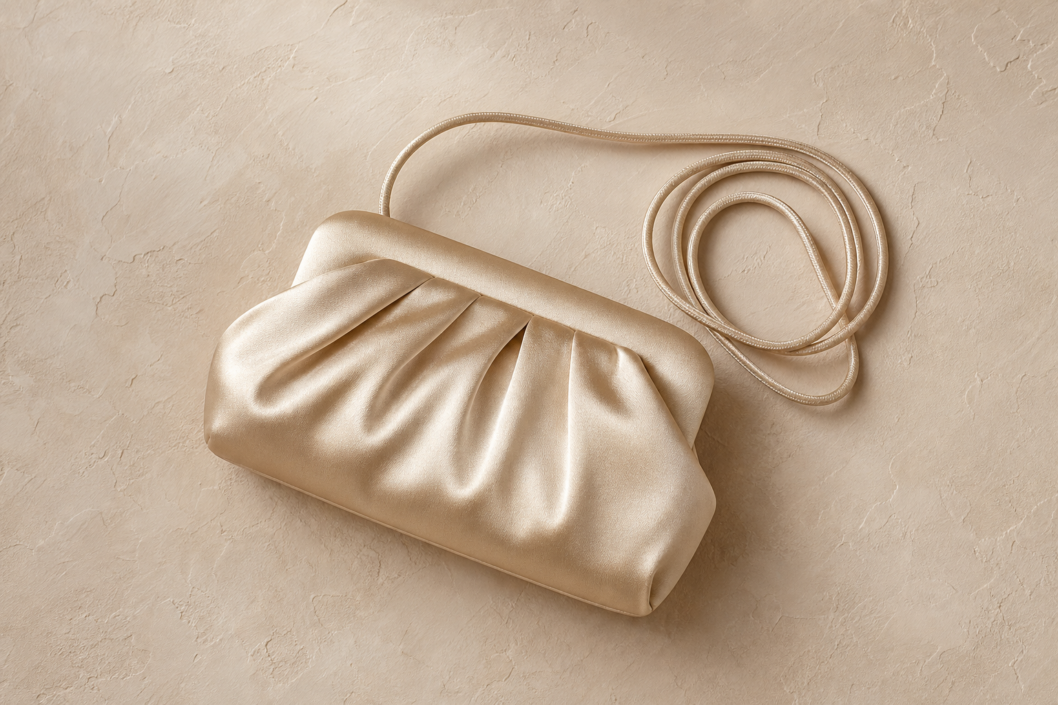 Satin Cord Clutch Bag